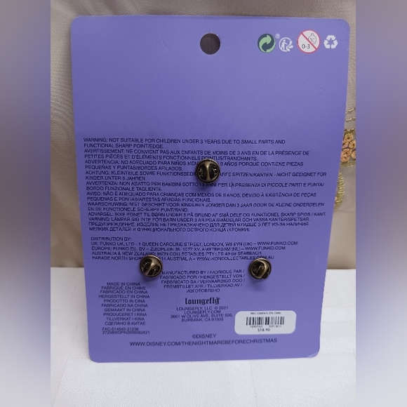 Nightmare Before Christmas Socks 4-10 / 16 Pair-No Show / & Pin Set - Picture 9 of 9